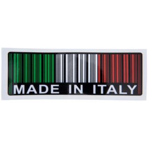 Aufkleber Barcode, "Made in Italy"