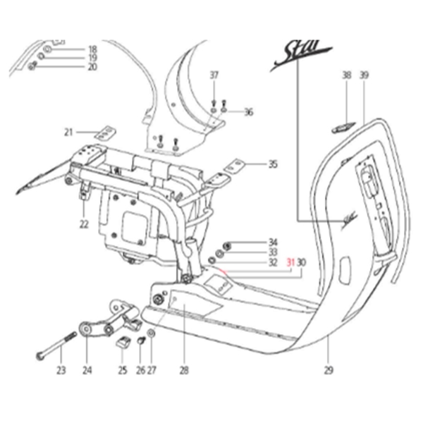 Aufkleber LML fuer LML Star 125-200 4T/Star Deluxe 125-150 4S/Speedy fuer LML Star 125-200 4T/Star Deluxe 125-150 4S/Speedy