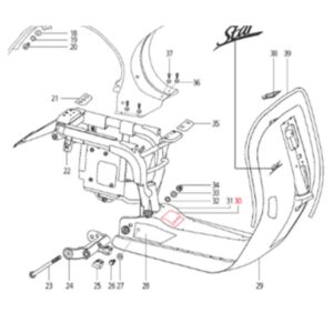 Aufkleber LML fuer LML Star 125-200 4T/Star Deluxe 125-150 4S/Speedy fuer LML Star 125-200 4T/Star Deluxe 125-150 4S/Speedy