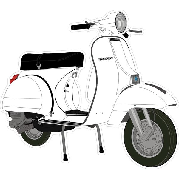 Aufkleber Motiv Vespa P200 E