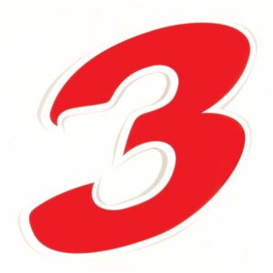 Aufkleber Startnummer "2"