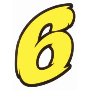 Aufkleber Startnummer "3"