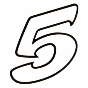 Aufkleber Startnummer "4"