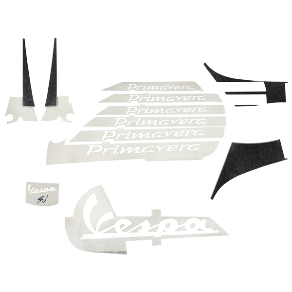 Aufkleberdekorset PIAGGIO "Primavera" fuer Vespa Primavera 50-150ccm Wotherspoon fuer Vespa Primavera 50-150ccm Wotherspoon
