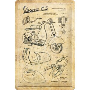Blechschild Vespa - Parts Sketches