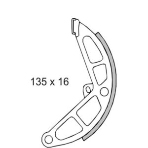 Bremsbacke RMS hinten fuer PIAGGIO CIAO/PX/SI/Bravo/Superbravo/Grillo/Boss 50ccm 2T AC fuer PIAGGIO CIAO/PX/SI/Bravo/Superbravo/Grillo/Boss 50ccm 2T AC