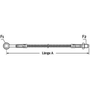 Bremsleitung SPIEGLER, Hinterradbremse fuer APRILIA Leonardo 250 fuer APRILIA Leonardo 250