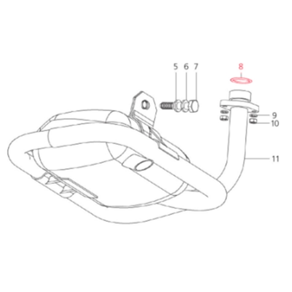 Dichtung LML Auslass (d) 4,0mm fuer LML Star 200 4T fuer LML Star 200 4T