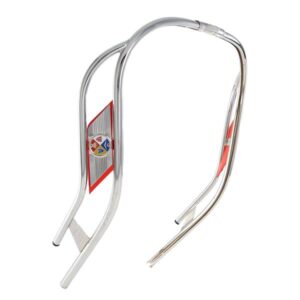 Doppelschlitzrohr CUPPINI Beinschild fuer Vespa 125 GT/GTR/Super/TS/150 Sprint/V/Super fuer Vespa 125 GT/GTR/Super/TS/150 Sprint/V/Super
