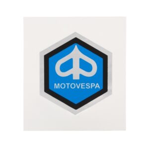 Emblem 6-Eck "Motovespa" Kaskade fuer MotoVespa 150 Sprint/GS/160 GT fuer MotoVespa 150 Sprint/GS/160 GT