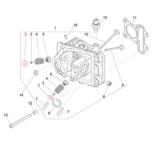 Federaufnahme PIAGGIO Ventil, oben fuer Vespa LX/S/Primavera/Sprint 50ccm 4T fuer Vespa LX/S/Primavera/Sprint 50ccm 4T