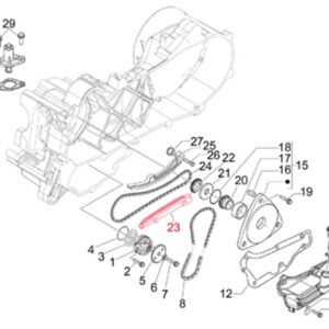 Fuehrungsschiene Steuerkette fuer Vespa ET4/LX/S/Primavera/Sprint 50ccm 4T AC 4-Ventil fuer Vespa ET4/LX/S/Primavera/Sprint 50ccm 4T AC 4-Ventil