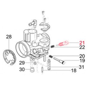 Gemischschraube fuer DELL'ORTO Vergaser PHBN 1.6