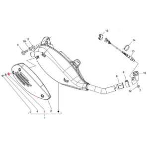 Gummipuffer PIAGGIO Hitzeschutzblech Auspuff fuer Vespa ET2/ET4/LX/LXV/S/Primavera/Sprint/946/GTS/GTS Super/GTV/GT 60/GT/GT L 50-300ccm 2T/4T fuer Vespa ET2/ET4/LX/LXV/S/Primavera/Sprint/946/GTS/GTS Super/GTV/GT 60/GT/GT L 50-300ccm 2T/4T
