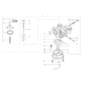 Halter LML Duesenstock fuer LML Star 125-150 4T/Star Deluxe 125-150 4S/Speedy fuer LML Star 125-150 4T/Star Deluxe 125-150 4S/Speedy