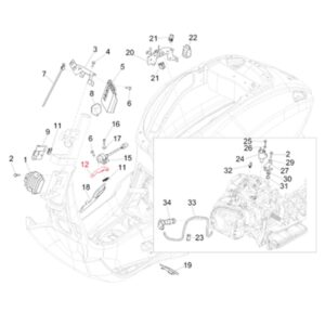 Halter PIAGGIO Kippsensor fuer Vespa Primavera/Sprint 50-150ccm fuer Vespa Primavera/Sprint 50-150ccm