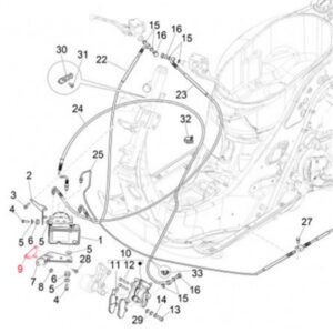 Halterung PIAGGIO ABS Steuergeraet fuer Vespa GTS/GTS Super 125-300ccm fuer Vespa GTS/GTS Super 125-300ccm