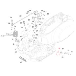 Halterung PIAGGIO Blinker vorne fuer Vespa GTS/GTS Super 125-300ccm fuer Vespa GTS/GTS Super 125-300ccm