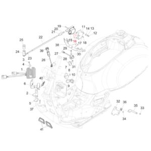 Halterung PIAGGIO Zuendspule fuer Vespa GTS/GTS Super/GTV 300ccm ('16-) fuer Vespa GTS/GTS Super/GTV 300ccm ('16-)