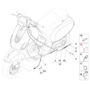 Kantenschutz PIAGGIO Rahmen fuer Vespa LX/S 50-150ccm fuer Vespa LX/S 50-150ccm