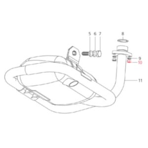 Mutter M8 mm, Auspuff, LML fuer LML Star 200 4T fuer LML Star 200 4T