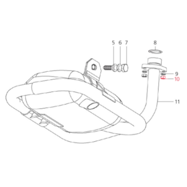 Mutter M8 mm, Auspuff, LML fuer LML Star 200 4T fuer LML Star 200 4T