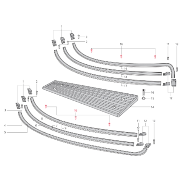 Niete Trittleisten 3x7 mm, Senkkopf, innen, LML fuer LML Star 125-200 4T/Star Deluxe 125-150 4S/Speedy fuer LML Star 125-200 4T/Star Deluxe 125-150 4S/Speedy