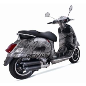 Rennauspuff REMUS Dual Flow fuer Vespa GTS/GTS Super/GTV 300ccm (`16-`20) Euro4 Euro4 fuer Vespa GTS/GTS Super/GTV 300ccm (`16-`20) Euro4 Euro4