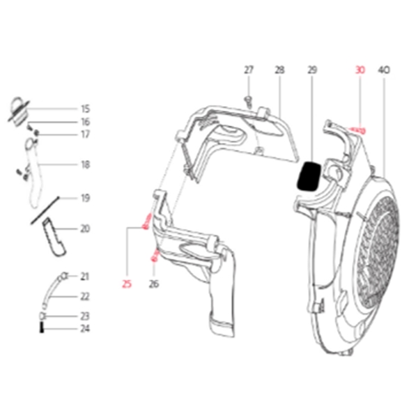 Schraube Luefterradabdeckung M4,2x22 mm, LML fuer LML Star 125-200 4T/Star Deluxe 125-150 4S/Speedy fuer LML Star 125-200 4T/Star Deluxe 125-150 4S/Speedy