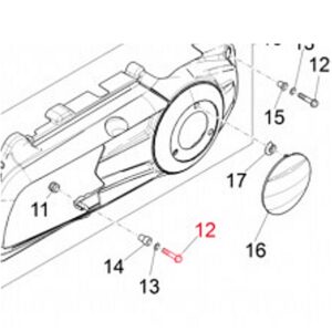 Schraube Variodeckel M6x50 mm, Sechskant mit Flansch, PIAGGIO fuer Vespa LX/S/Primavera/Sprint/GTS Super/946 125-150ccm fuer Vespa LX/S/Primavera/Sprint/GTS Super/946 125-150ccm