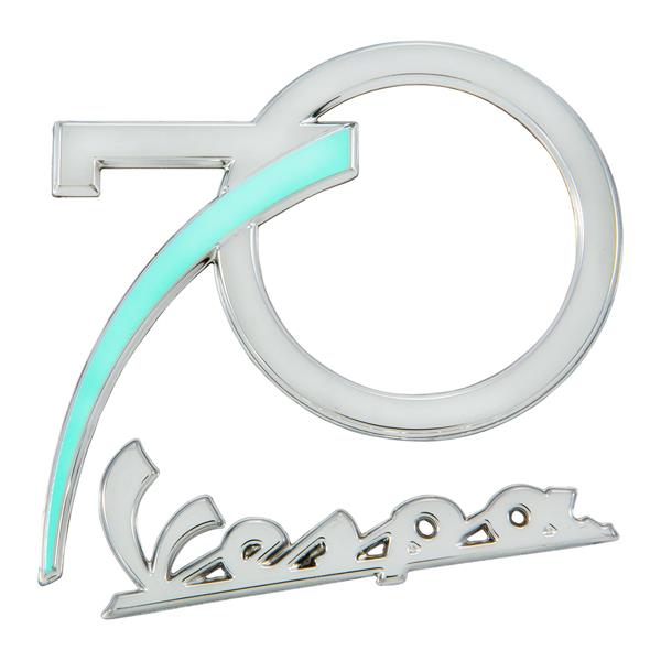 Schriftzug "70°" Gepaeckfach fuer Vespa Primavera 50-150ccm/GTS 300ccm (2016) fuer Vespa Primavera 50-150ccm/GTS 300ccm (2016)