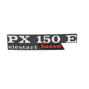 Schriftzug PX150 E elestart lusso Seitenhaube links fuer Vespa PX150 E Lusso/EFL/Arcobaleno / Elestart fuer Vespa PX150 E Lusso/EFL/Arcobaleno / Elestart