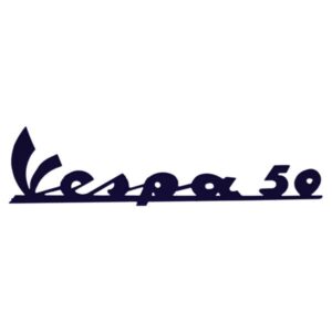 Schriftzug Vespa 50 Beinschild vorne fuer Vespa 50 N, V5A1T 11600 -> fuer Vespa 50 N, V5A1T 11600 ->