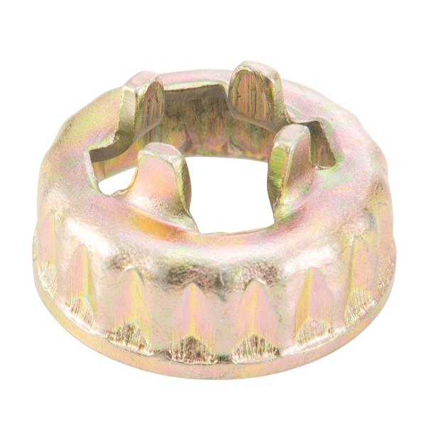 Sicherungskorb Mutter Bremstrommel, vorne fuer Vespa PK50-125/S/SS/XL/XL2/Automatica/PX80-200E 2°/Lusso/'98/MY/'11/T5/Cosa/LML Star 125-200 2T/4T/ Star 125/II/Lite 4T Automatica/CVT fuer Vespa PK50-125/S/SS/XL/XL2/Automatica/PX80-200E 2°/Lusso/'98/MY/'11/T5/Cosa/LML Star 125-200 2T/4T/ Star 125/II/Lite 4T Automatica/CVT