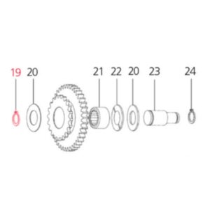 Sicherungsring M6 mm, LML fuer LML Star 125-150 4T/Star Deluxe 125-150 4S/Speedy fuer LML Star 125-150 4T/Star Deluxe 125-150 4S/Speedy