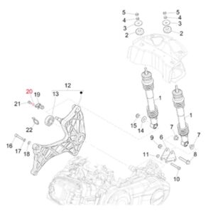 Unterlegscheibe ABS Sensor, PIAGGIO fuer Vespa Primavera/Sprint/GTS/GTS Super/GTV/946 125-300ccm ('14-) fuer Vespa Primavera/Sprint/GTS/GTS Super/GTV/946 125-300ccm ('14-)