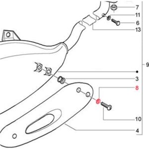 Unterlegscheibe Hitzeschutzblech Auspuff 16x5x1 mm Oe˜ 16x5 mm (d) 1,0mm, PIAGGIO fuer Vespa GT/GT L 125-200cccm 4T LC fuer Vespa GT/GT L 125-200cccm 4T LC
