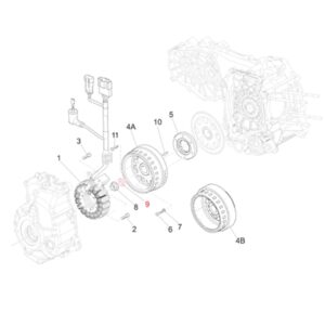 Unterlegscheibe Polrad/Zuendgrundplatte, PIAGGIO fuer Vespa GTS/GTS Super/GTV/GT 60 125-300ccm fuer Vespa GTS/GTS Super/GTV/GT 60 125-300ccm