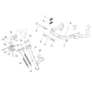 Unterlegscheibe Seitenstaender, PIAGGIO fuer Vespa GTS/GTS Super 125/300ccm ('16-) fuer Vespa GTS/GTS Super 125/300ccm ('16-)