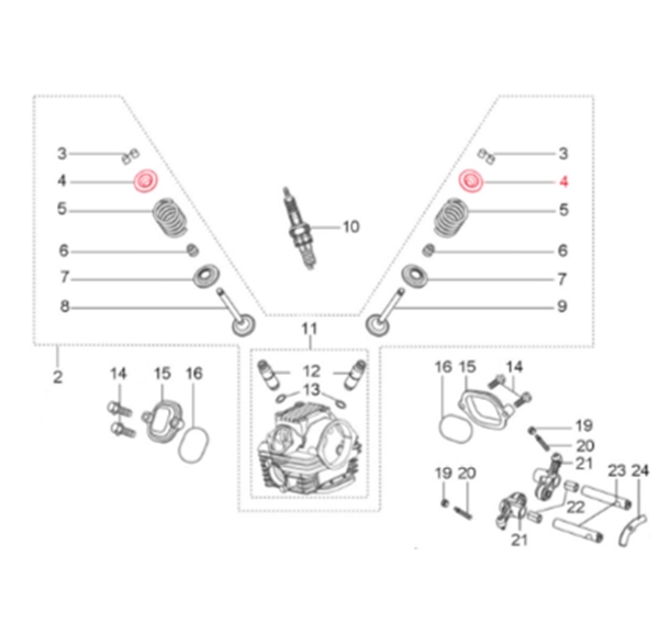 Ventilteller LML fuer LML Star 200 4T fuer LML Star 200 4T