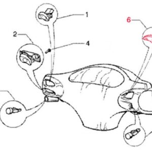 Verschlusskappe PIAGGIO Lichtschalter fuer Vespa ET2/ET4/LX/S 50-150ccm fuer Vespa ET2/ET4/LX/S 50-150ccm