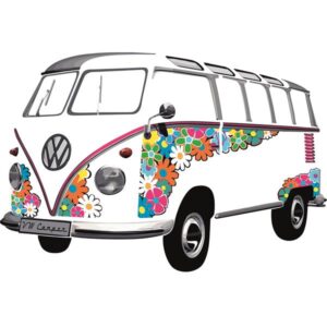 Wandtattoo VW Collection VW Bulli "Flowers"
