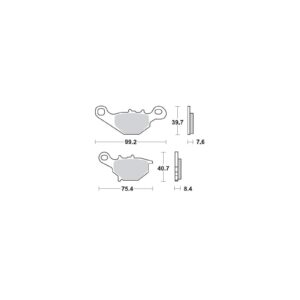 Moto-Master Bremsbeläge Suzuki Rm80 093511