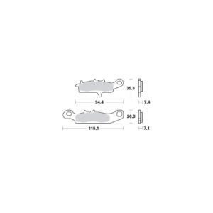 Moto-Master Bremsbeläge Kawasaki 095311