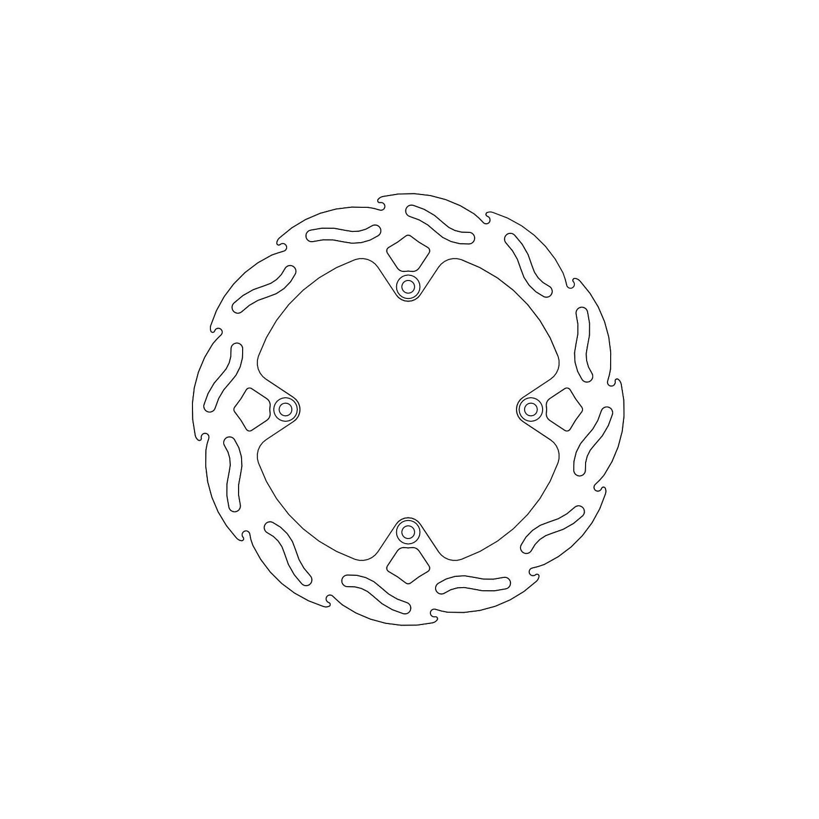 Moto-Master Bremsscheibe Fix Flame 4.4 110516