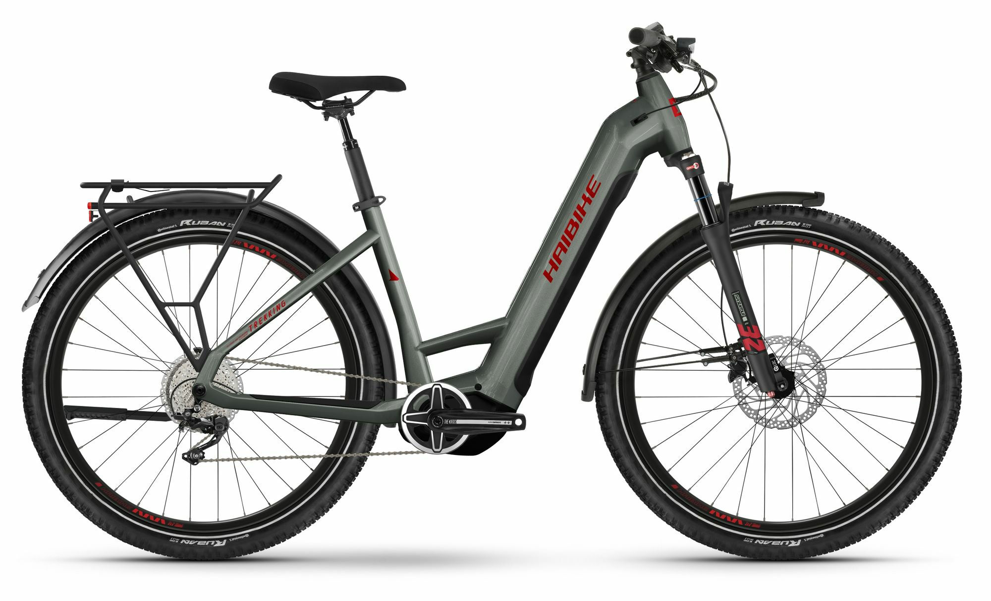Haibike Trekking 5 olive/red - gloss 2024 27,5"; 720 Wh Wave