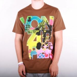 Vonzipper T-shirt Pattern Puke Brown