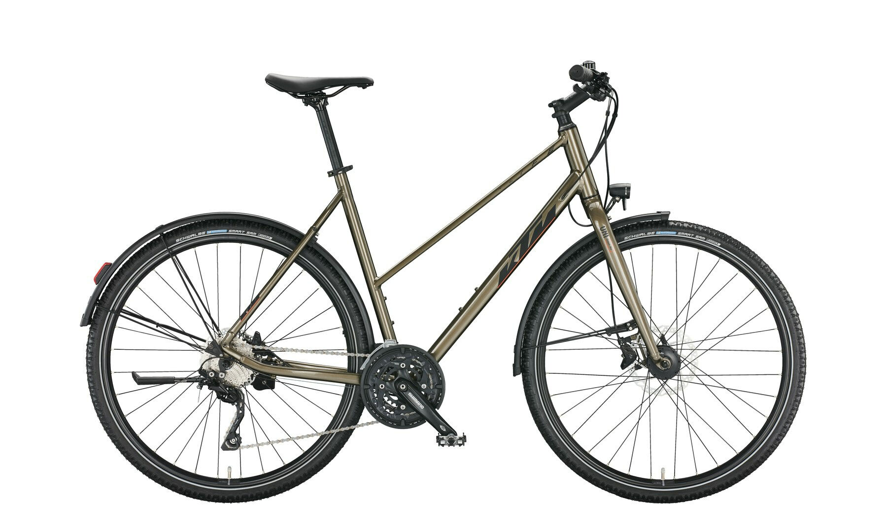 KTM X-LIFE ACTION STREET oak (black matt+orange glossy) 2022 28"; Trapez