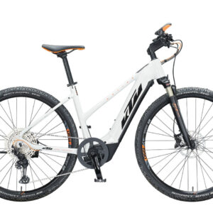 KTM MACINA CROSS 610 Metallic White ( Black Orange ) 2021 28"; 625 Wh Trapez