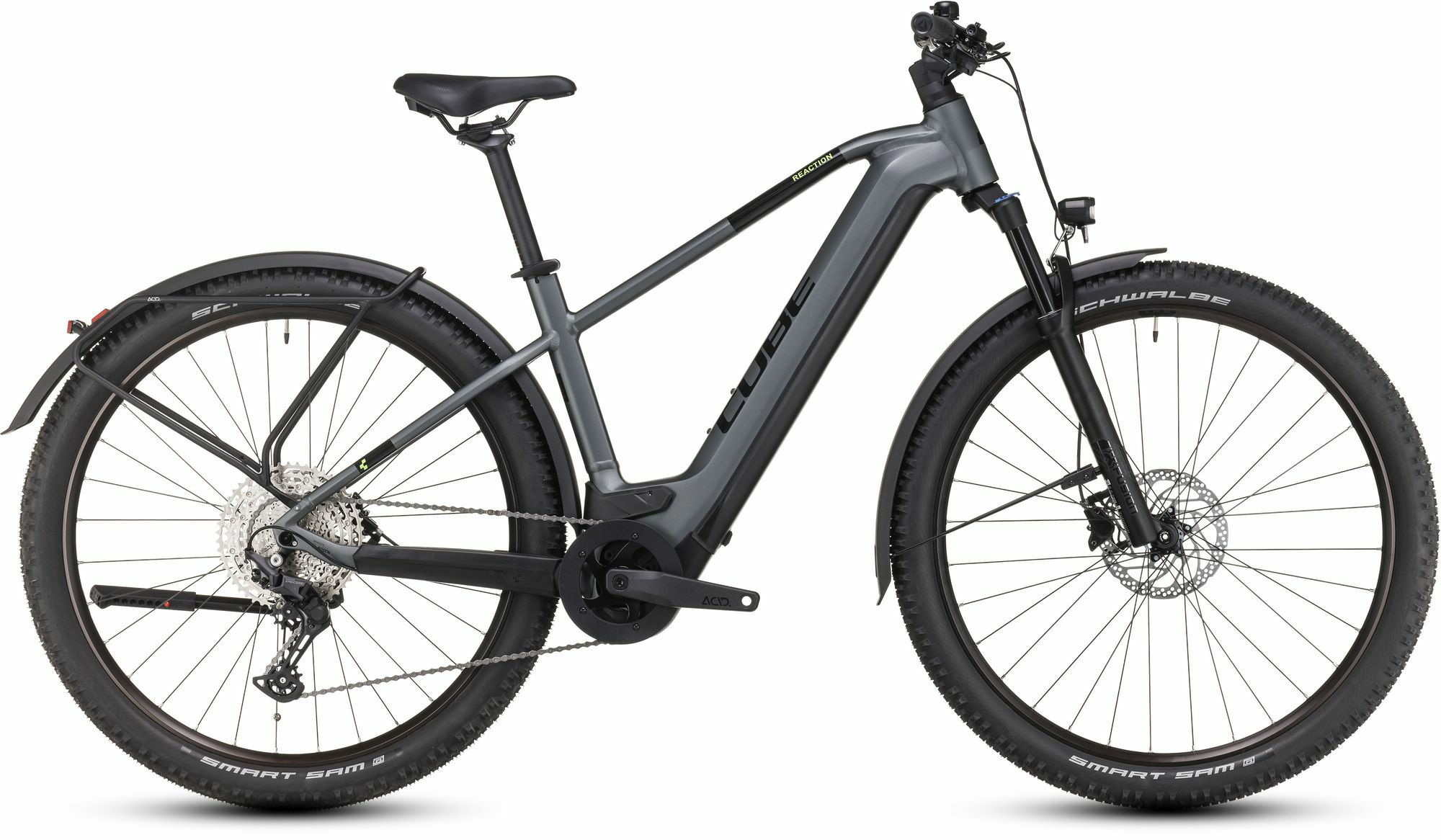 Cube Reaction Hybrid Pro 750 Allroad flashgrey´n´green 2024 29"; 750 Wh Diamant